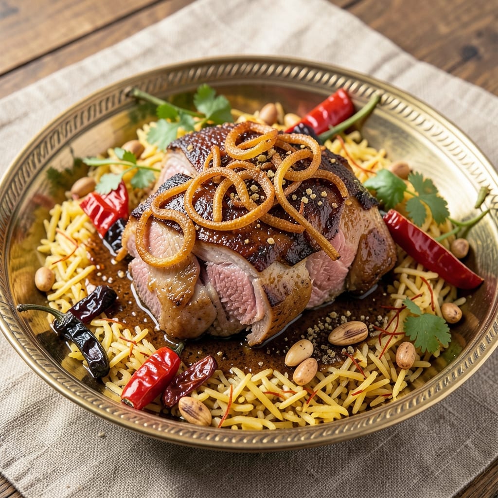 Arabian Kabsa Rice Recipe: Saffron-Infused Fragrance with Slow-Cooked Lamb