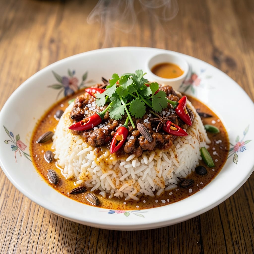 Asian Red Rice Recipe: Smoky Coconut and Chili Heat in One Pot