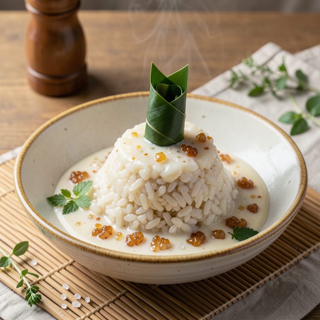 Asian Sticky Rice Dessert Recipe: Coconut Milk-Kissed Sweetness with Toasted Pandan Crunch