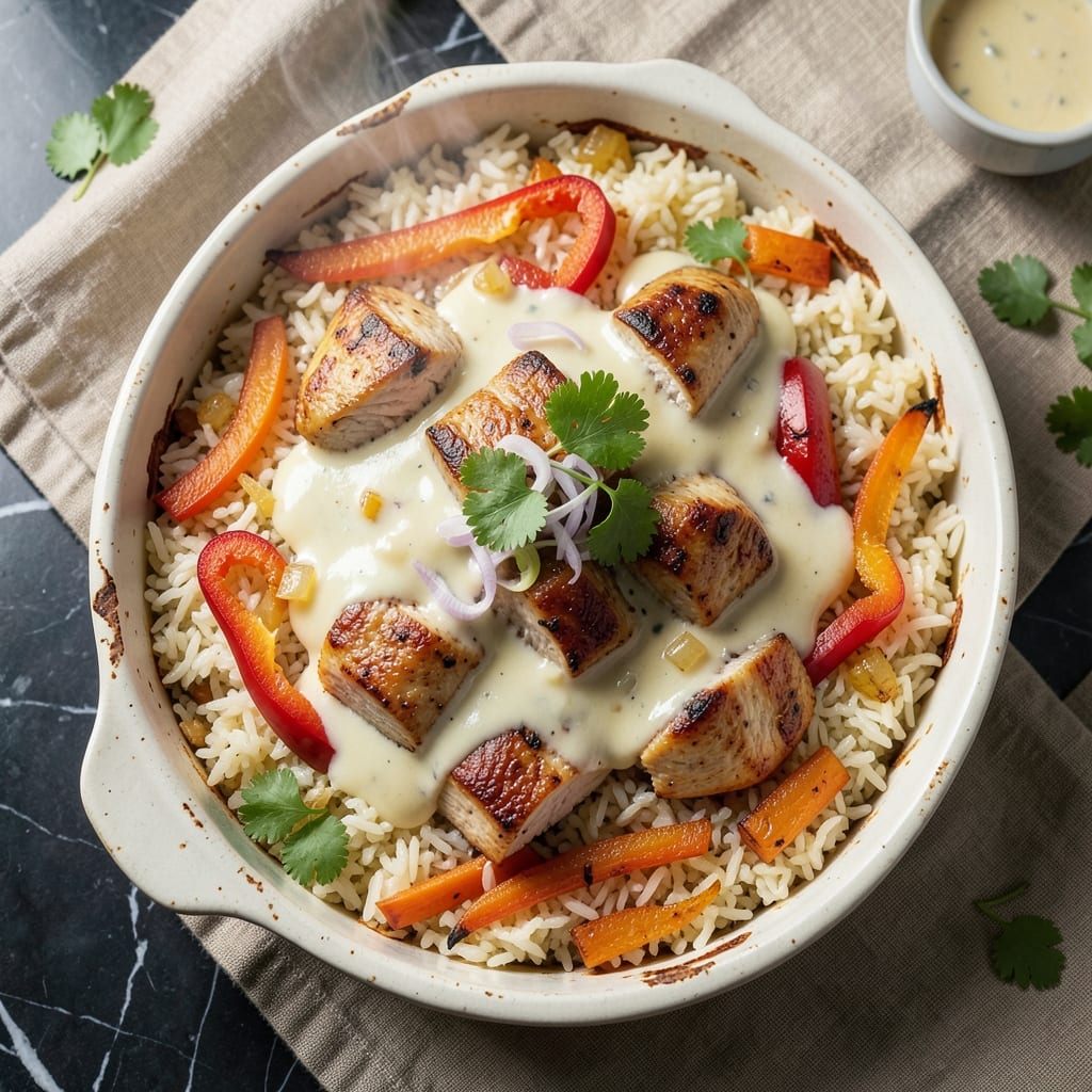 Asian Rice Casserole Recipe: Fragrant Coconut Curry Crunch in One Pot