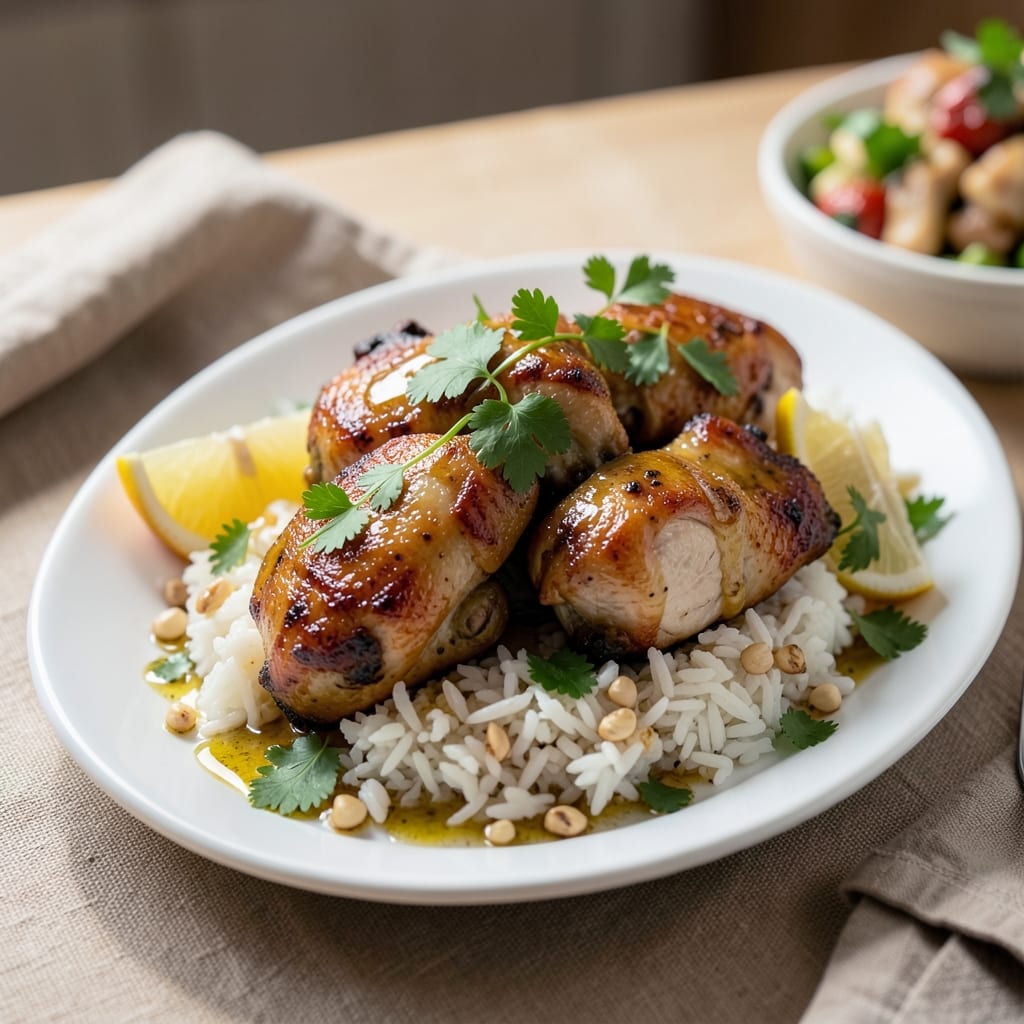 15-Minute Chicken and Rice Recipe: Sizzling Pan Sauce Magic
