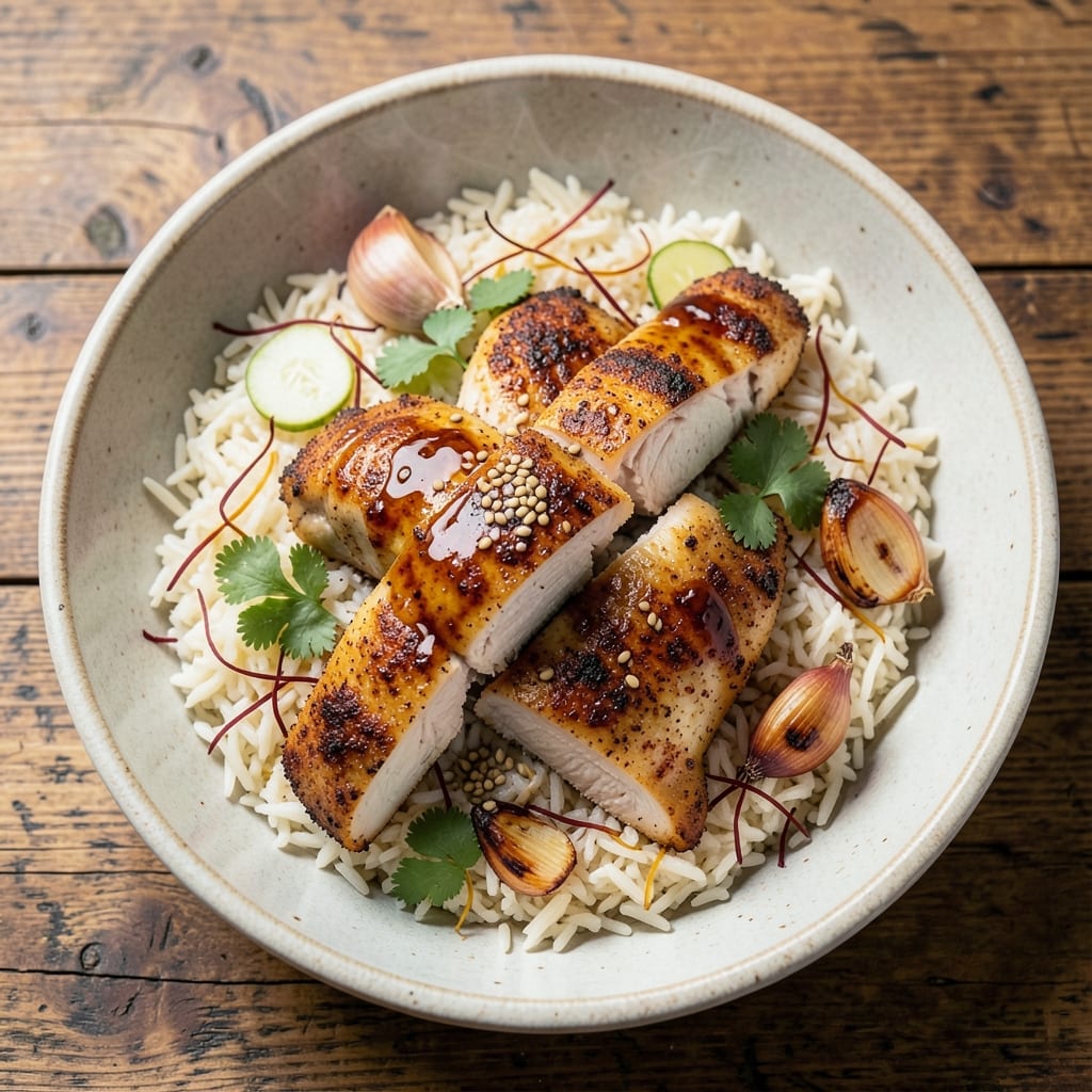 Amazing Chicken And Rice Recipe: Saffron-Toasted Spice Crunch With Golden Crust