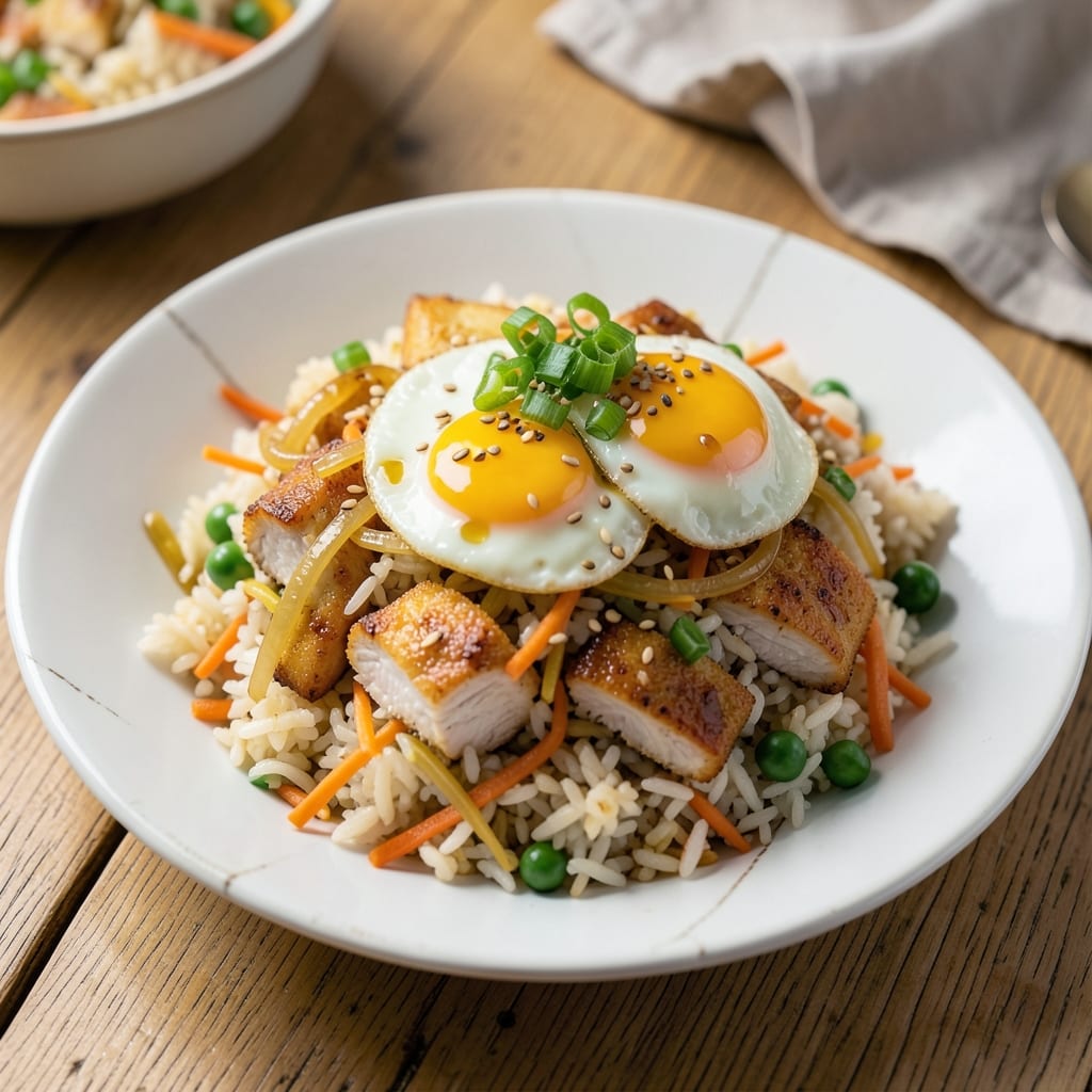 American Chicken Fried Rice Recipe: Crispy Egg and Veggie-Packed One-Pan Classic