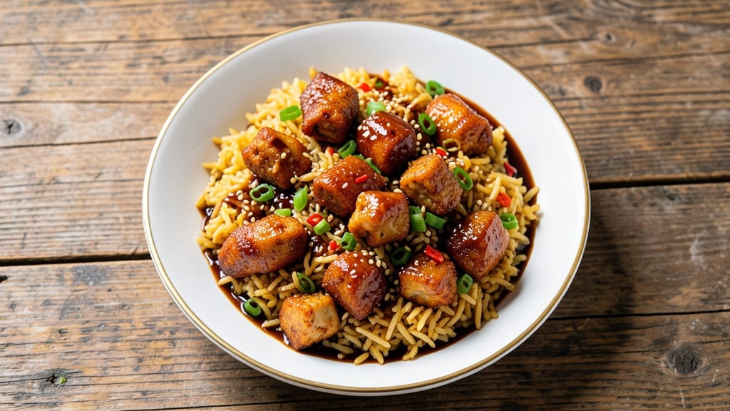 Chicken Manchurian and Fried Rice Recipe: Wok-Tossed Protein Fusion in One Pan