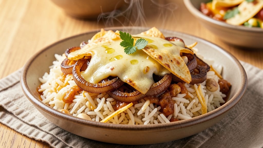 Cheesy Enchilada Rice Recipe: Melty Cheese and Smoky Tortilla Crunch