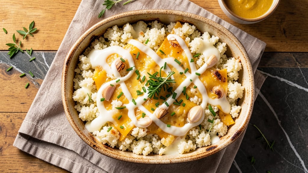 Cauliflower Rice Casserole Recipe: Cheesy Crisp-Topped Low-Carb Comfort