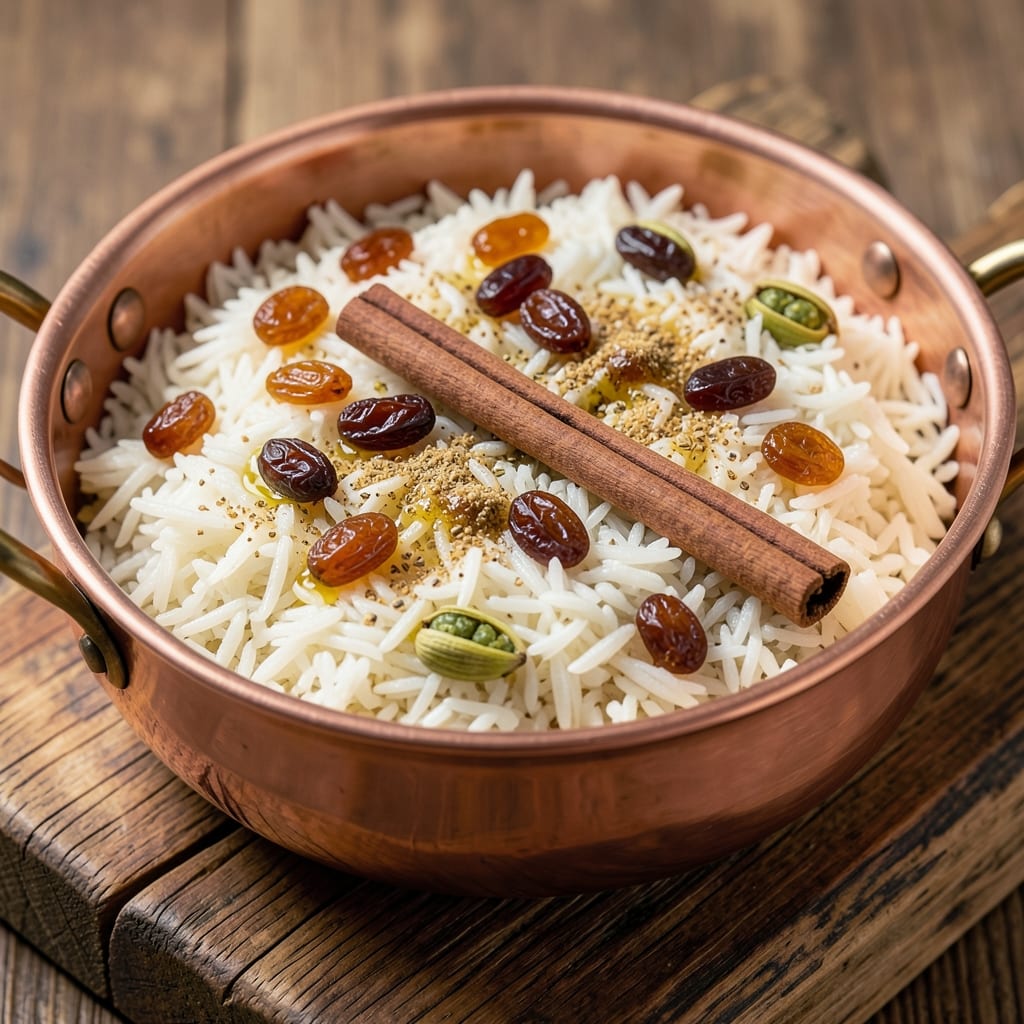 Arabic Rice With Raisins Recipe: Toasted Spice and Plump Fruit Harmony