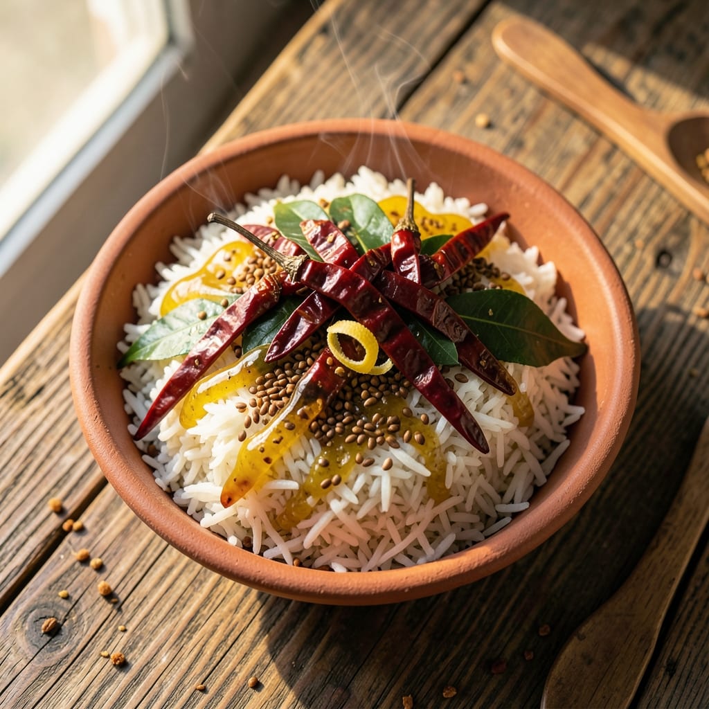 Andhra Lemon Rice Recipe: Zesty Tamarind and Mustard Seed Crunch Fusion