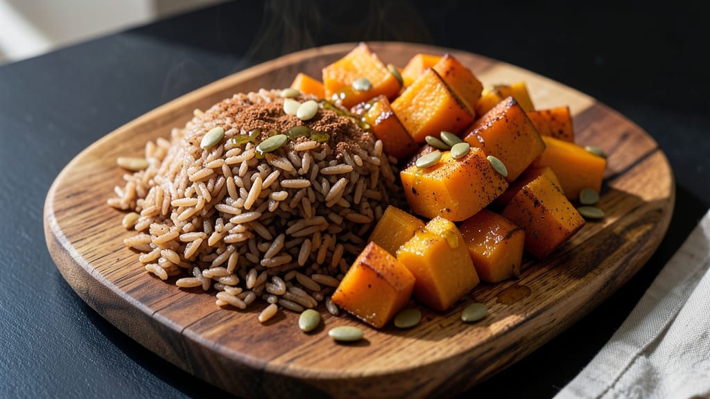 Brown Rice and Butternut Squash Recipe: Sweet-Spiced Autumn Bowl in One Pan