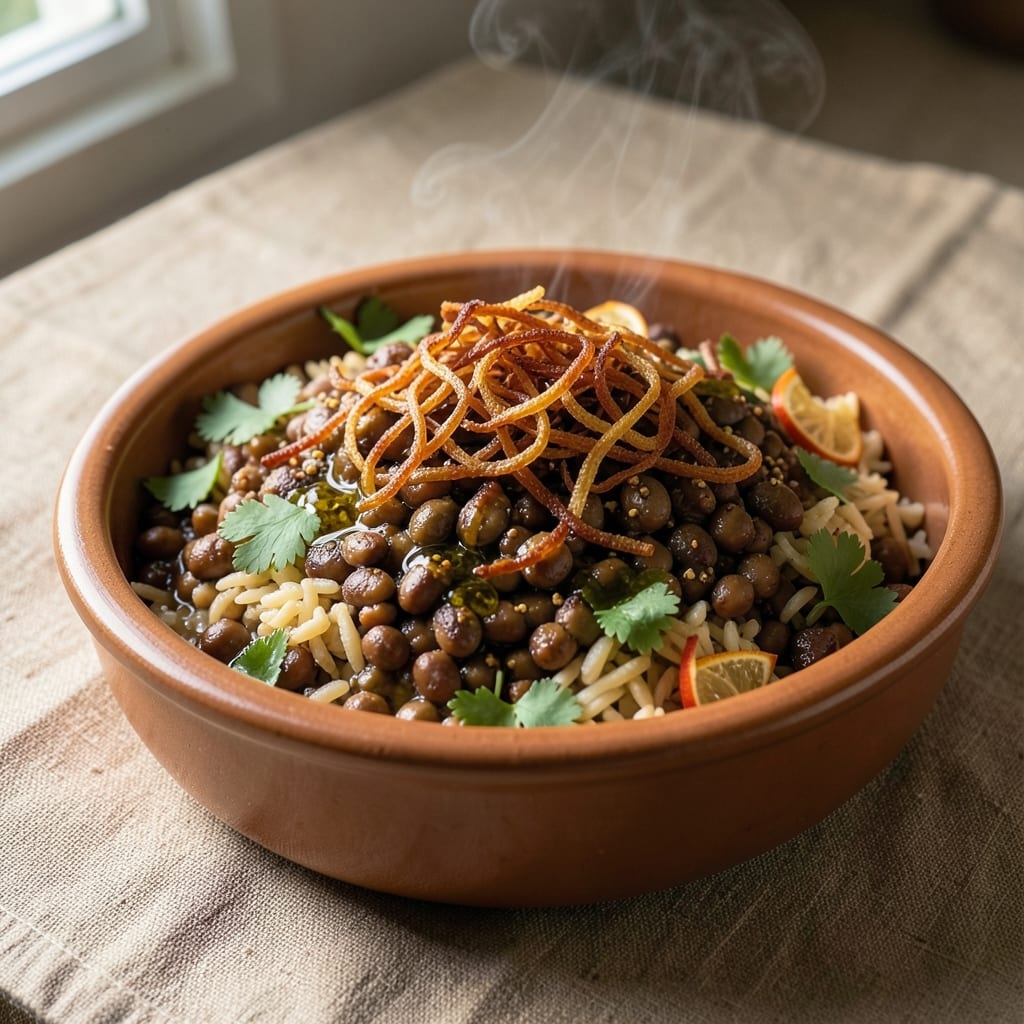 Arabic Lentil Rice Recipe: Spiced One-Pot Harmony with Toasted Barberry