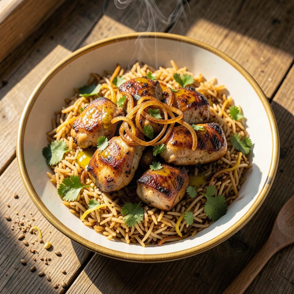 Arabic Chicken and Rice Recipe: One-Pot Spiced Golden Crust Magic