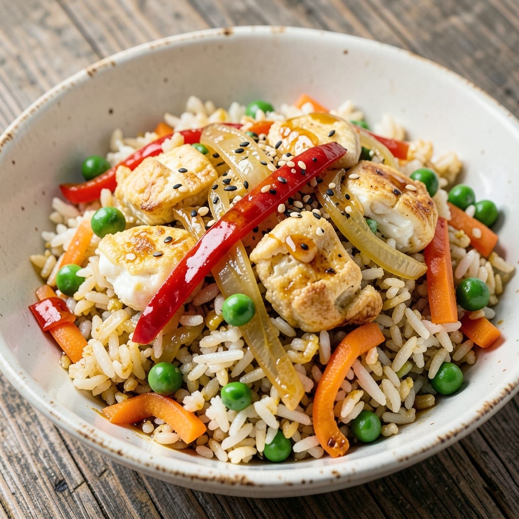 American Style Fried Rice Recipe: Crispy Egg and Veggie Crunch in One Pan