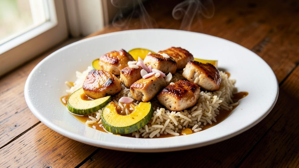 Chicken, Squash, and Rice Recipe: One-Pan Harmony with Roasted Sweetness