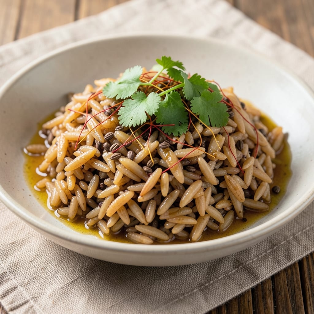 Aroma Brown Rice Recipe: Saffron-Toasted Spice Base for One-Pan Masterpieces