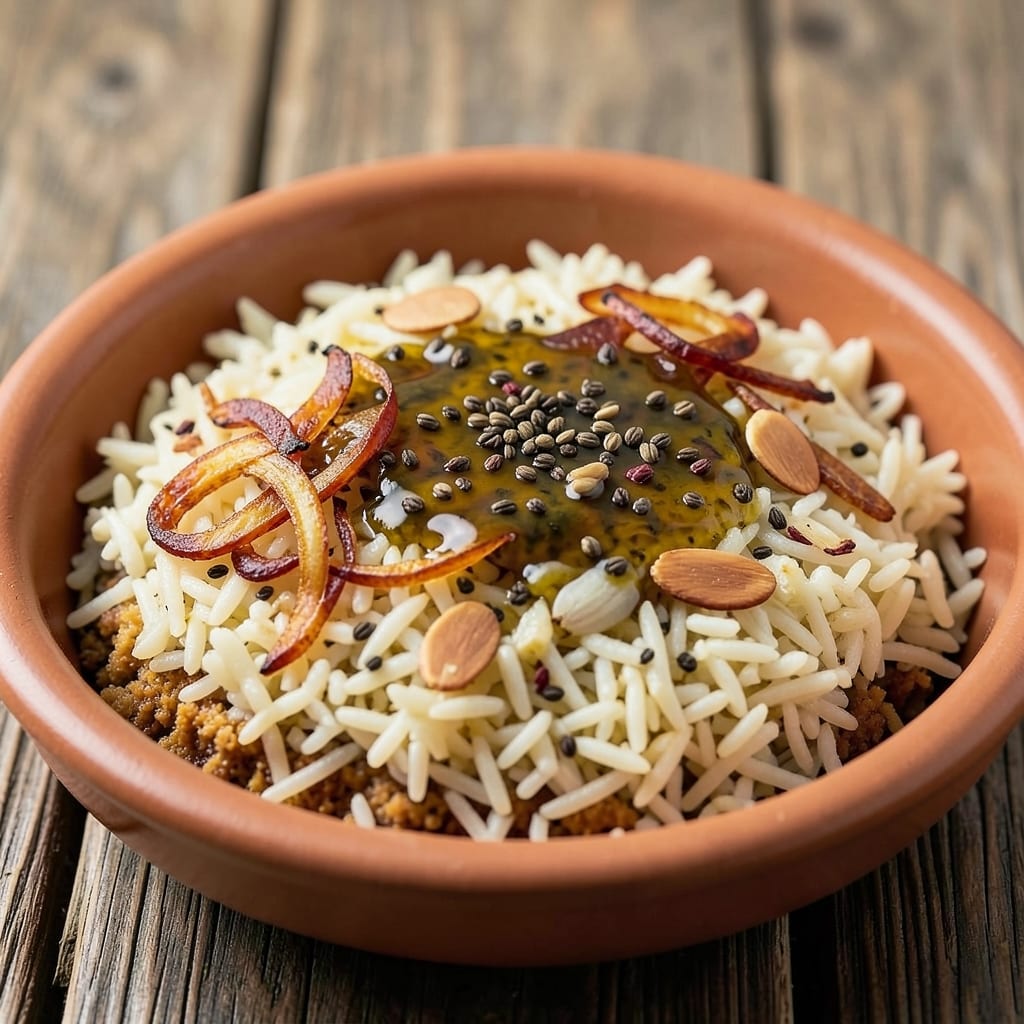 Arabic Oriental Rice Recipe: Toasted Spice Base for Fragrant Layers