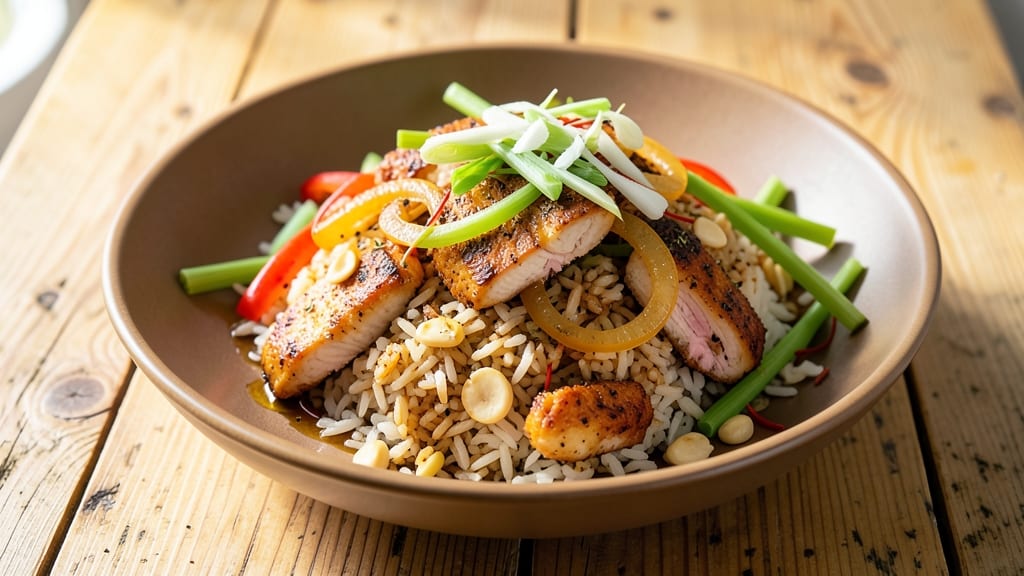 Caribbean Fried Rice Recipe: Bold Spice and Crispy Celery Crowns in One Pan