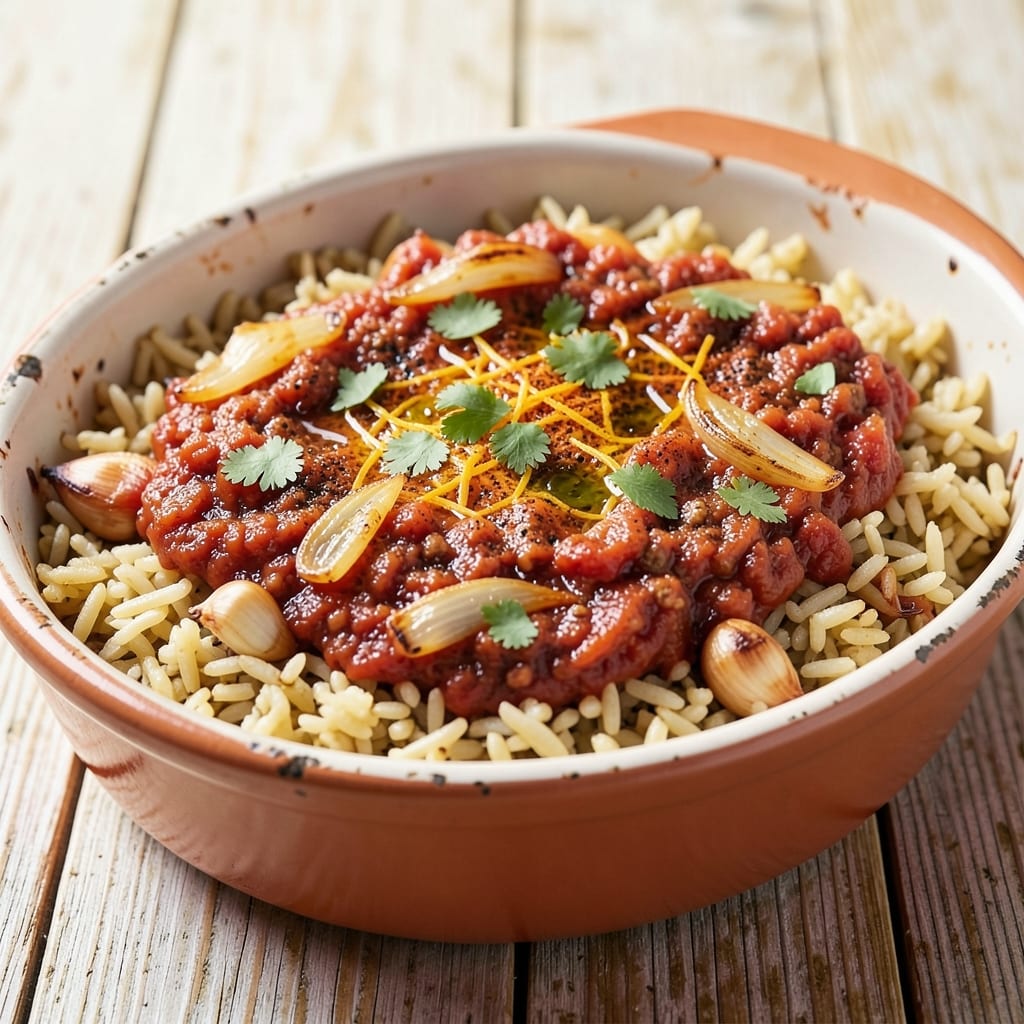 1960s Spanish Rice Recipe: Tomato-Soaked Saffron and Cumin Crunch