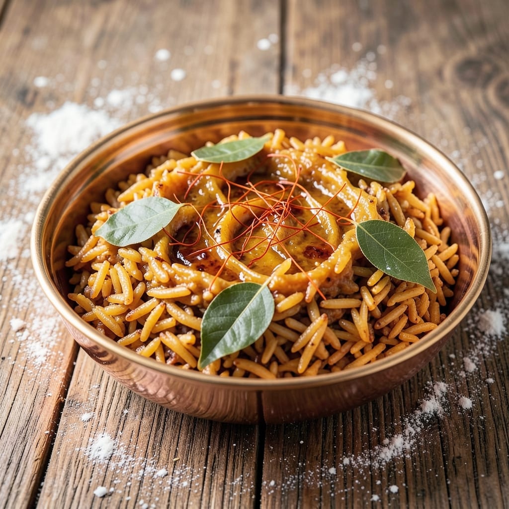 1 Kg Ghee Rice Recipe: Golden Crust, Fragrant Saffron Heart