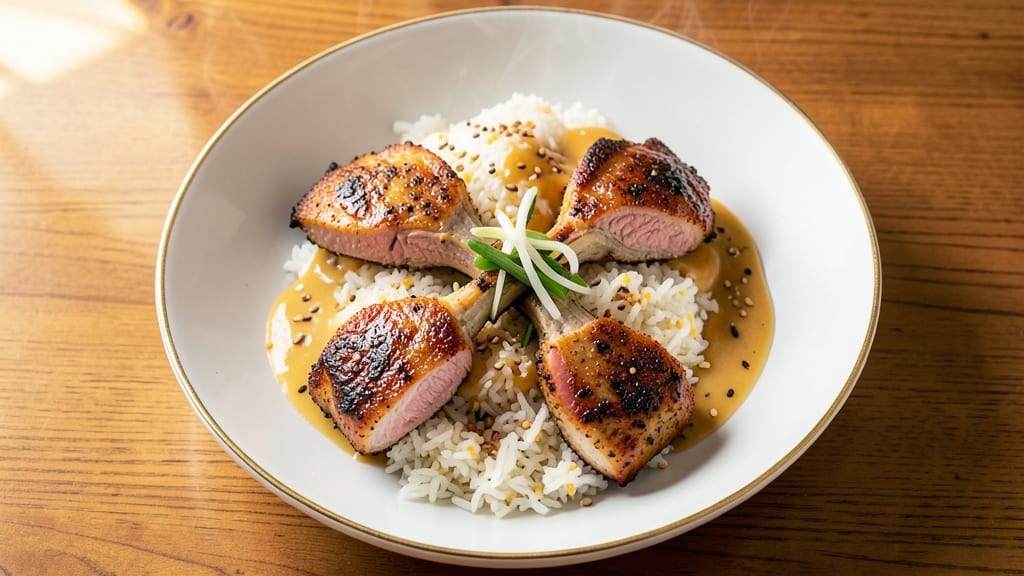 Café De Coral Baked Pork Chop and Rice Recipe: Five-Spice Jasmine Rice Crust Magic