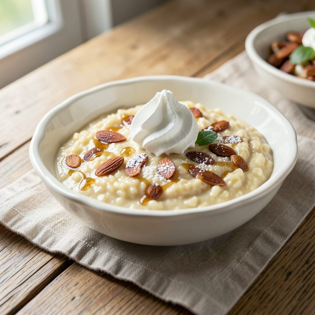 Almond Rice Pudding Recipe: Warm Vanilla-Almond Infusion With Crunchy Topping