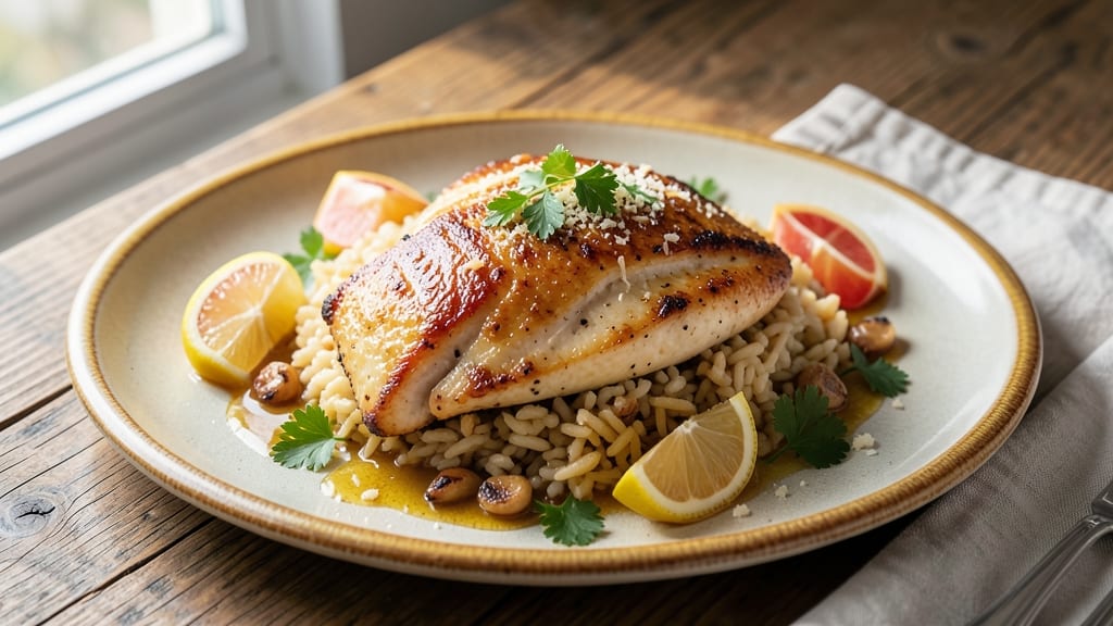 Chicken Scampi with Garlic Parmesan Rice Ina Garten Recipe: Garlic-Parmesan Rice Masterpiece