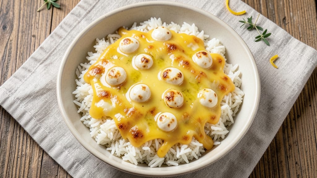 Cheesy Rice Bowl Recipe: Crispy-Topped Melty Cheese Magic