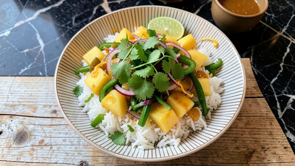 Caribbean Rice Salad Recipe: Tropical Vibes With Pineapple and Cilantro Crunch