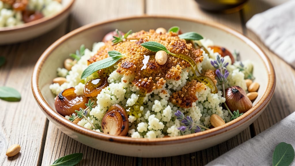 Cauliflower Rice Stuffing Recipe: Crispy-Edged, Herb-Infused Holiday Centerpiece