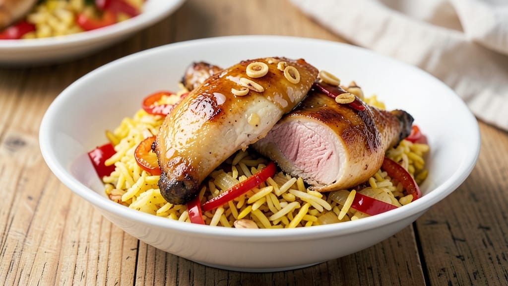 Chicken and Yellow Rice Recipe on Stovetop: One-Pan Protein-Rice Harmony