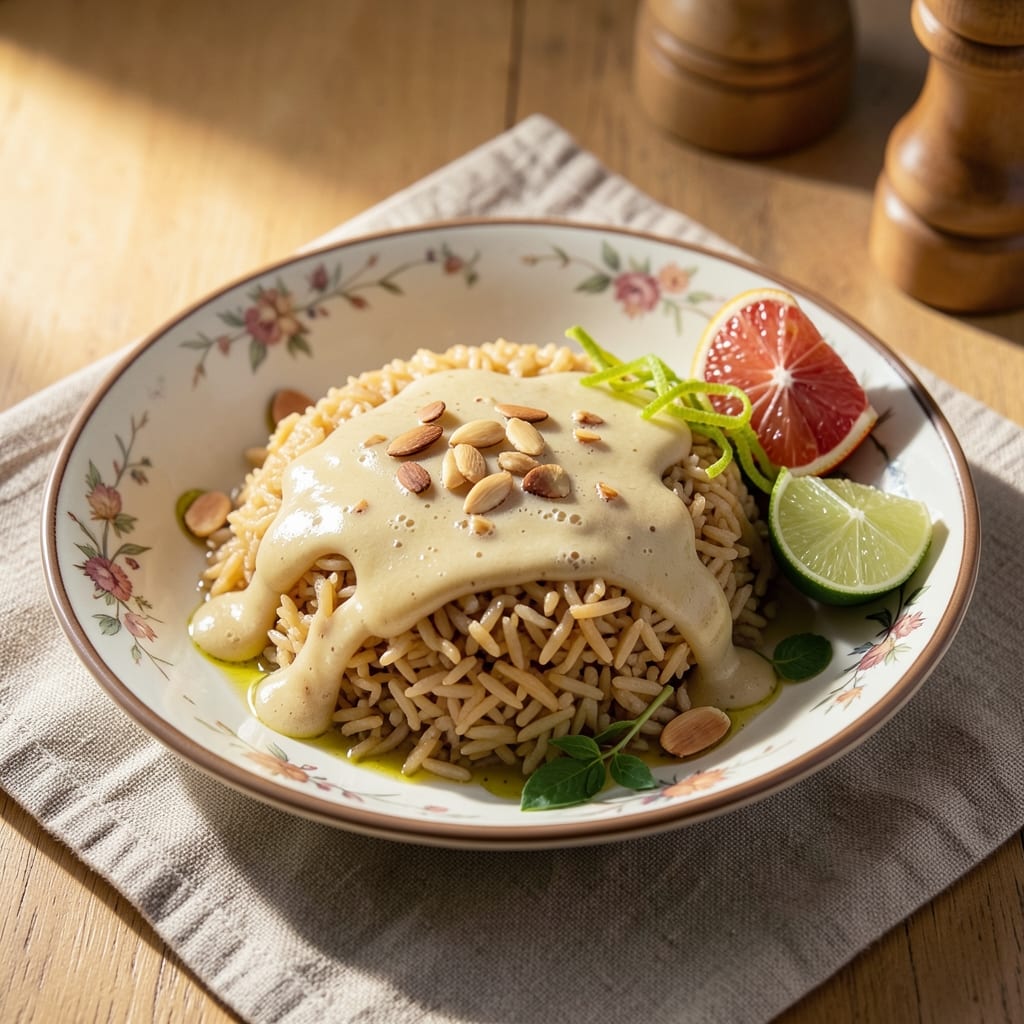 Almond Milk Rice Recipe: Fragrant Coconut-Lime Rice with Toasted Almond Crunch