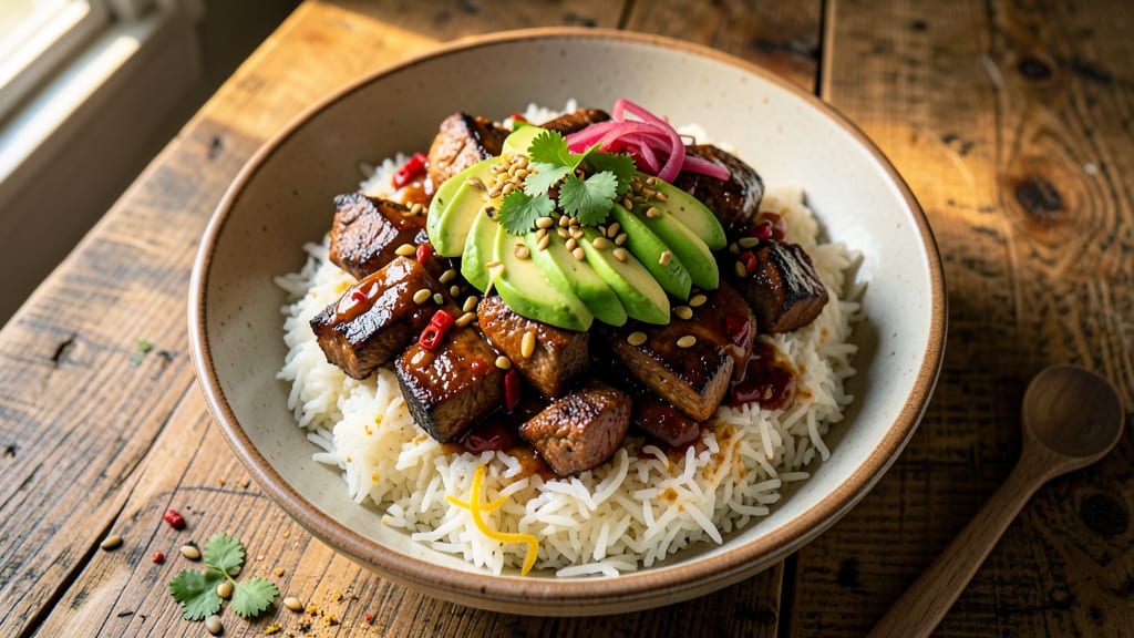 Chipotle Beef and Rice Bowl Recipe: Smoky Cumin-Kissed Protein Over Fragrant Jasmine