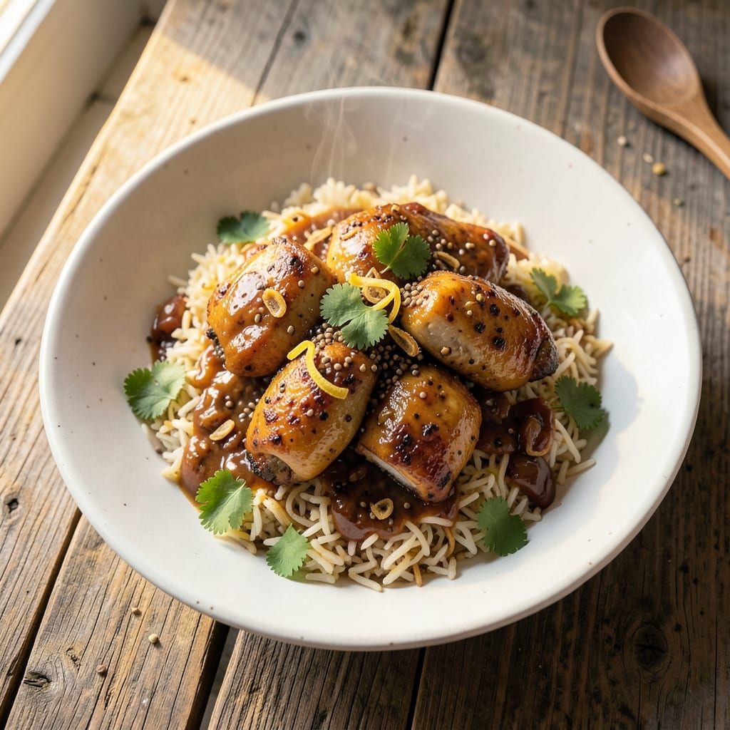 Amba Chicken And Rice Recipe: Tangy Tamarind and Toasted Cumin Crunch Fusion
