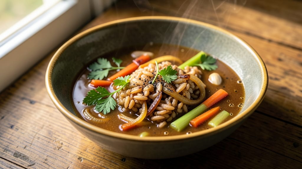 Brown Rice Consommé Recipe: Clarified Broth With Nutty Depth and Silky Smoothness