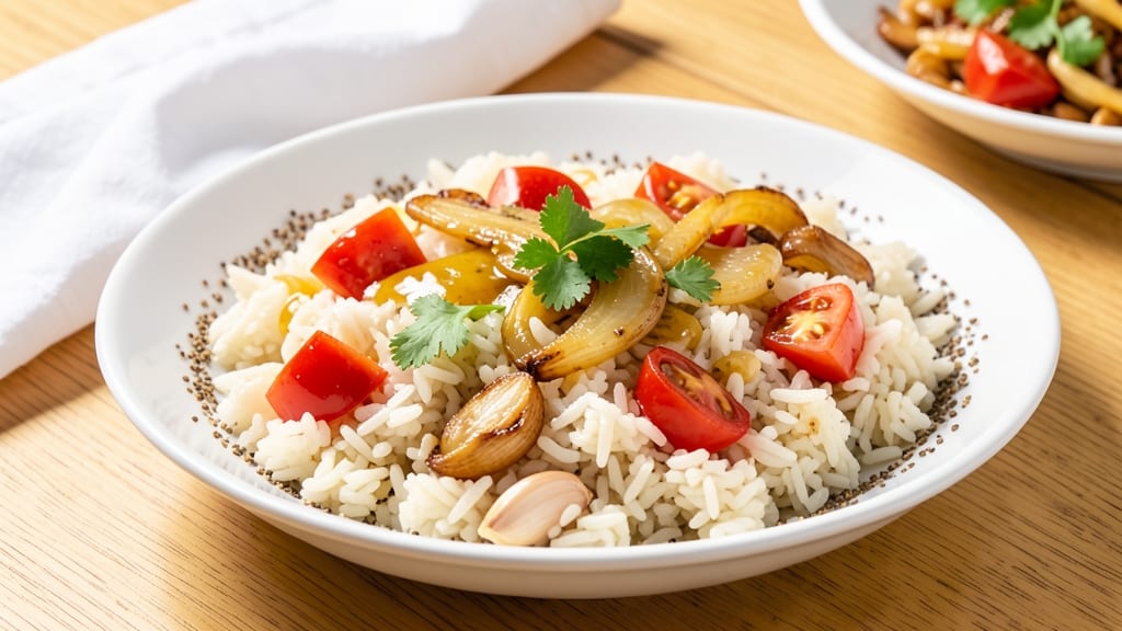 Canned Spanish Rice Recipe: Spiced Tomato Gravy Over Fluffy Grains