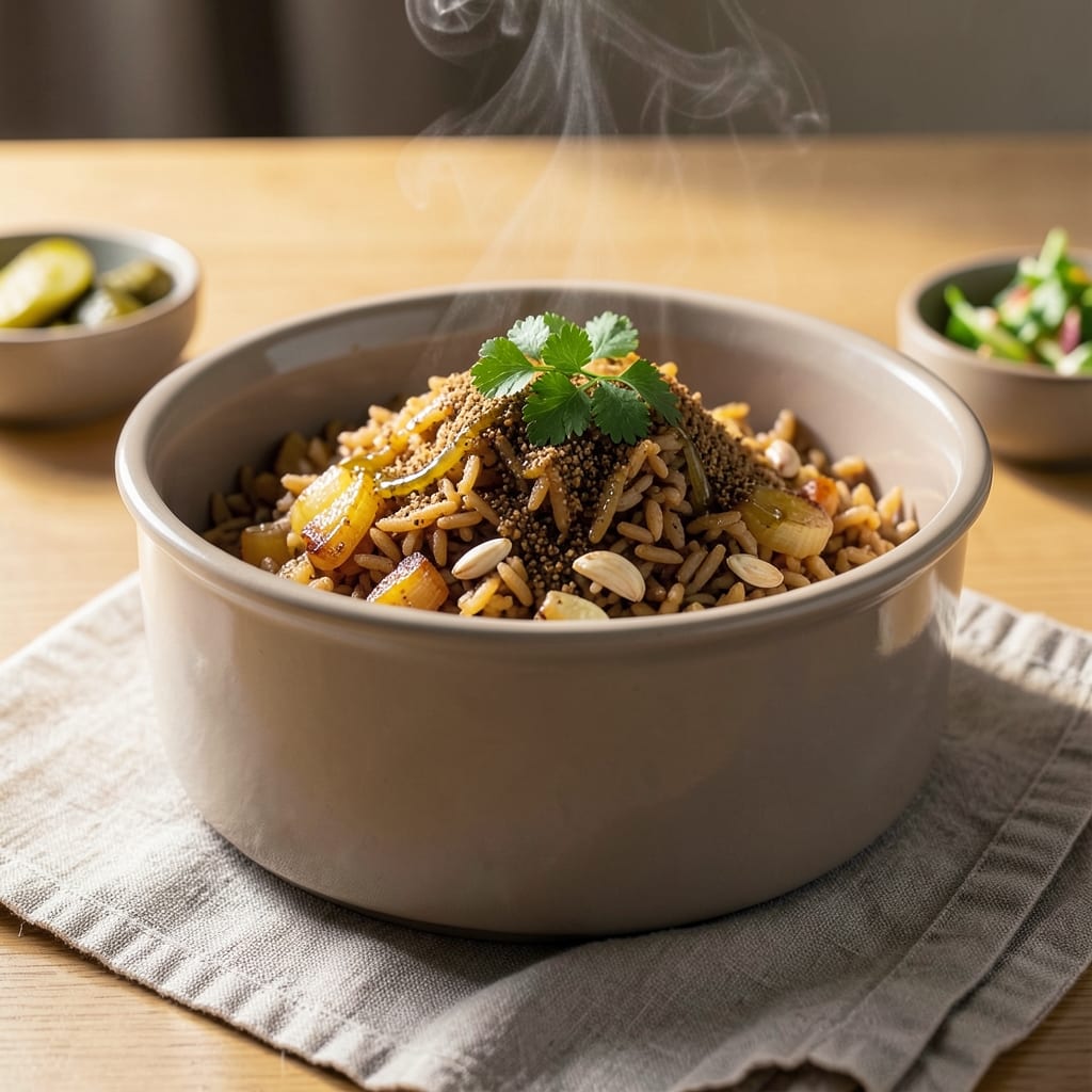 Aroma Rice Cooker Brown Rice Recipe: Toasted Spice Crunch Without the Pot Sticking