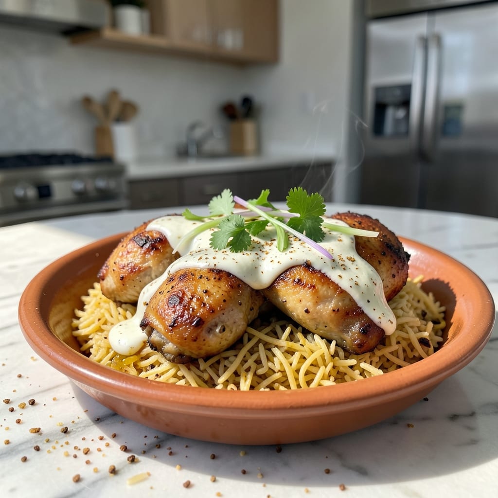 Afghani Chicken and Rice Recipe: Cardamom-Spiced Fragrance with Toasted Barberry Crunch