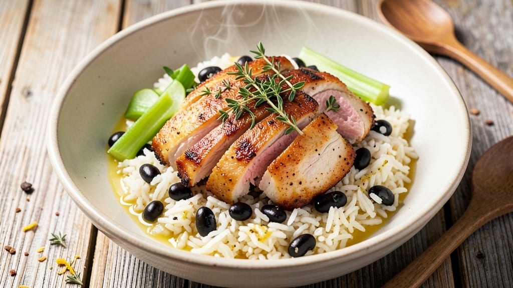 Caribbean-Inspired Rice Bowl Recipe: Tropical Flavors With Crispy Celery Crowns