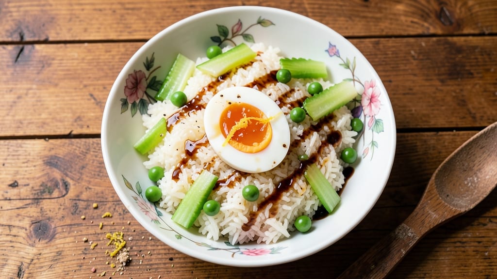 Chinese Rice Recipe Ingredients: Fragrant Jasmine and Crispy Celery Crown Fusion