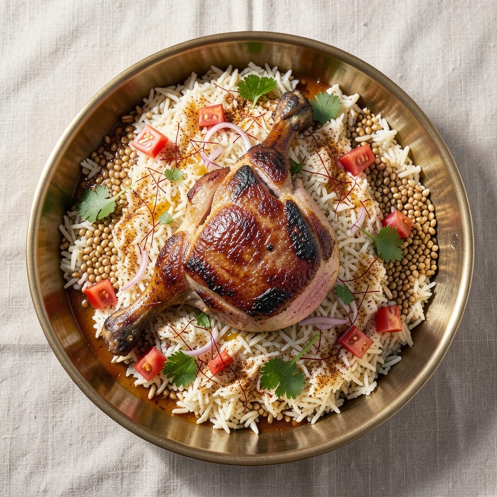 Arabic-Style Rice with Lamb Meat Recipe: Spiced Lamb and Toasted Barley Crunch Fusion