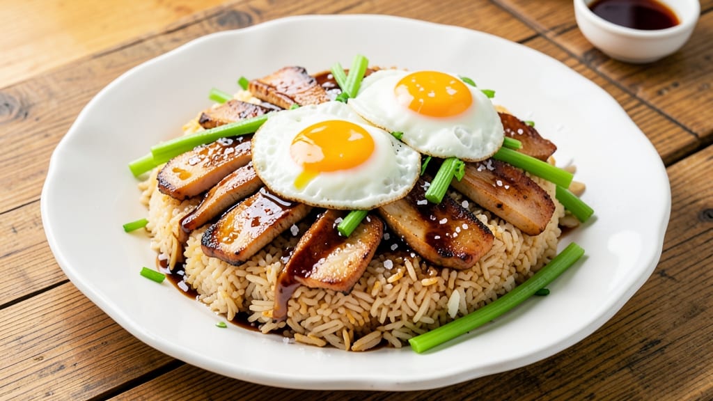 Chao Fan Rice Recipe: Crispy Celery Crowns Over Fragrant Five-Spice Jasmine Rice