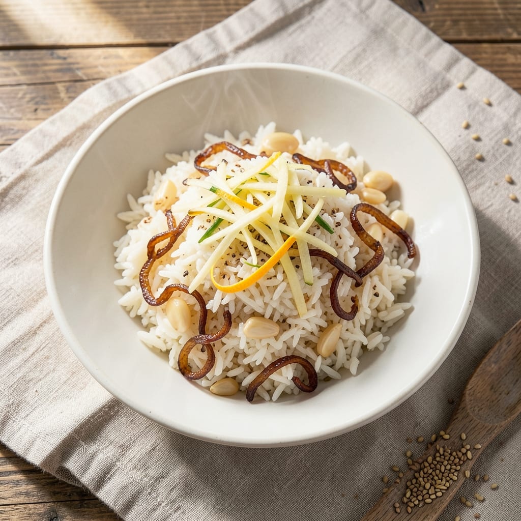 Asian Style White Rice Recipe: Fragrant Jasmine with Toasted Cumin Crunch