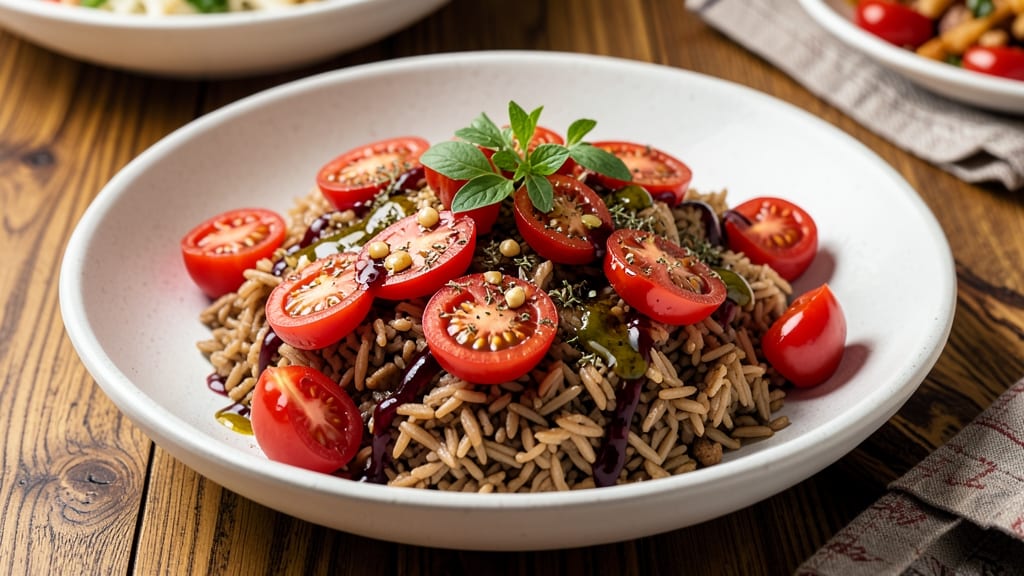 Brown Rice and Tomato Recipe: Mediterranean-Inspired One-Pan Meal