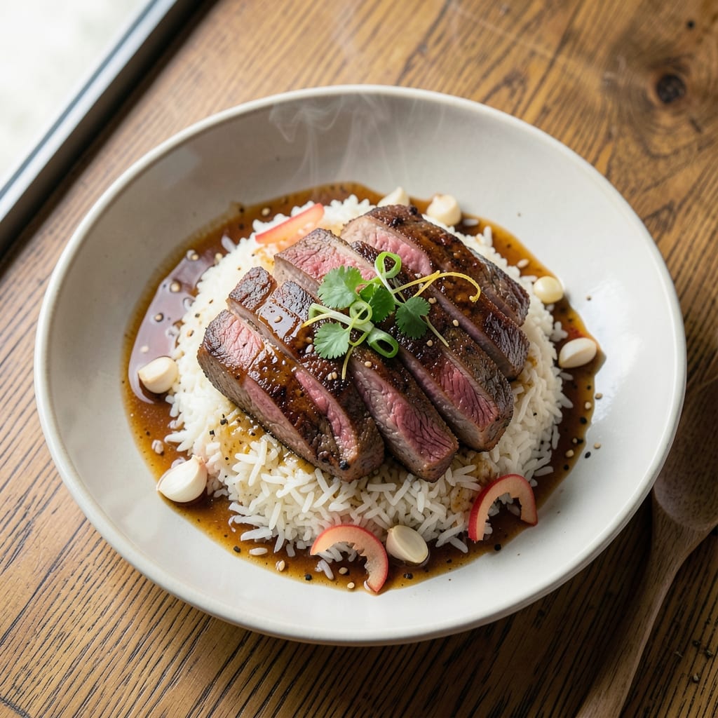 Asian Steak and Rice Recipe: Wok-Seared Umami Crunch With Fragrant Jasmine Rice