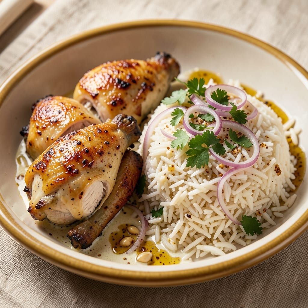 Arab Chicken and Rice Recipe: One-Pot Golden Crust With Toasted Spice Layers