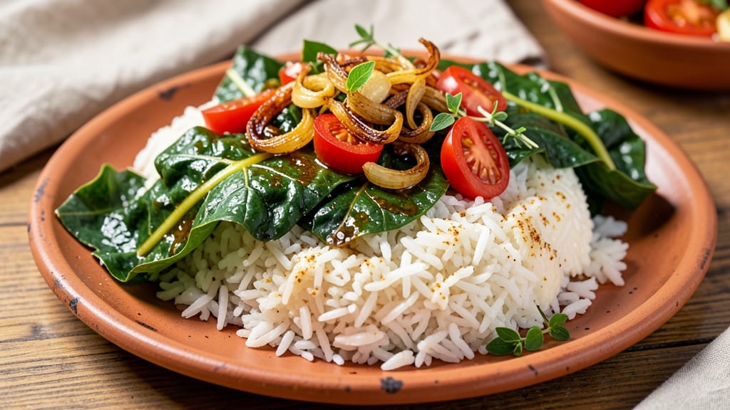 Cassava Leaf And Rice Recipe: West African One-Pot Richness