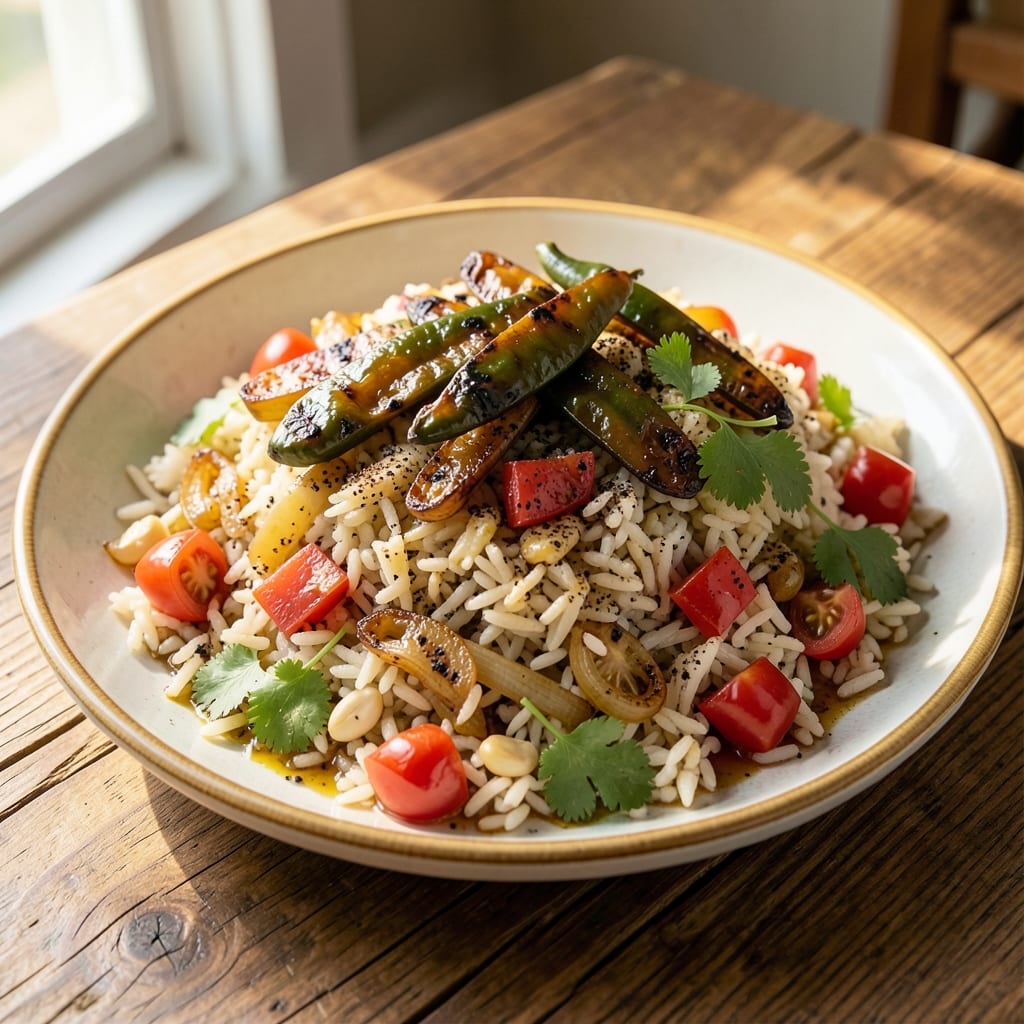 5 Star Mexican Rice Recipe: Tomato-Cilantro Brightness with Toasted Poblano Heat