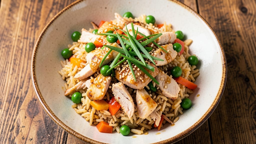 Chicken Fried Rice Recipe Using Leftover Chicken: Zero-Waste Wok Crunch with Savory Egg Ribbons