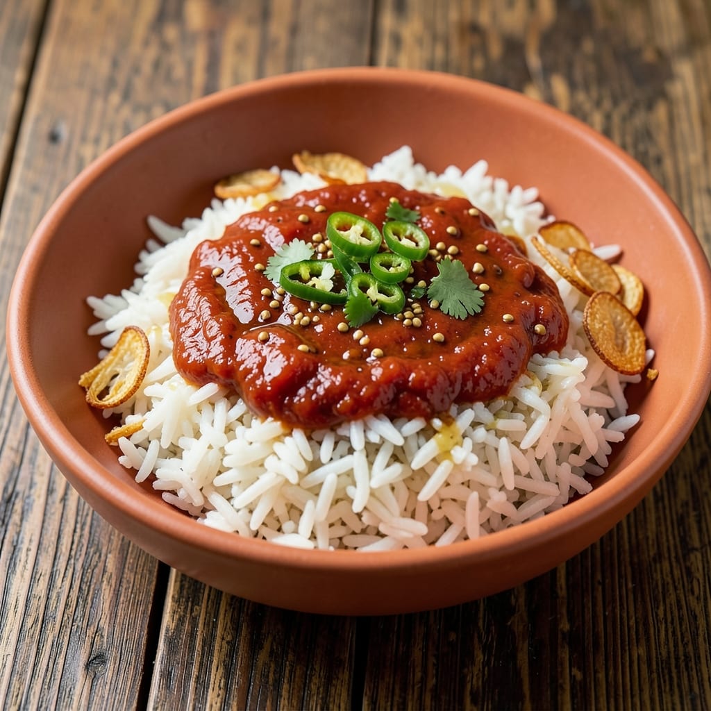 Andhra Tomato Rice Recipe: Tamarind-Kissed Spice and Charred Tomato Crunch