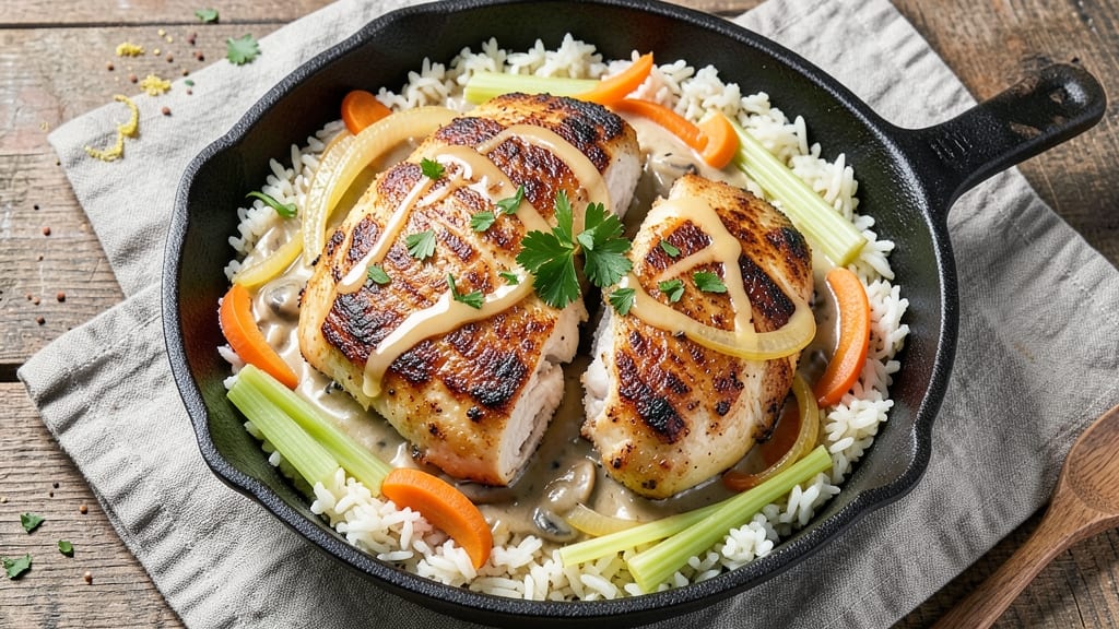 Campbell's Soup Chicken and Rice Skillet Recipe: One-Pan Meal with Creamy Tomato Depth