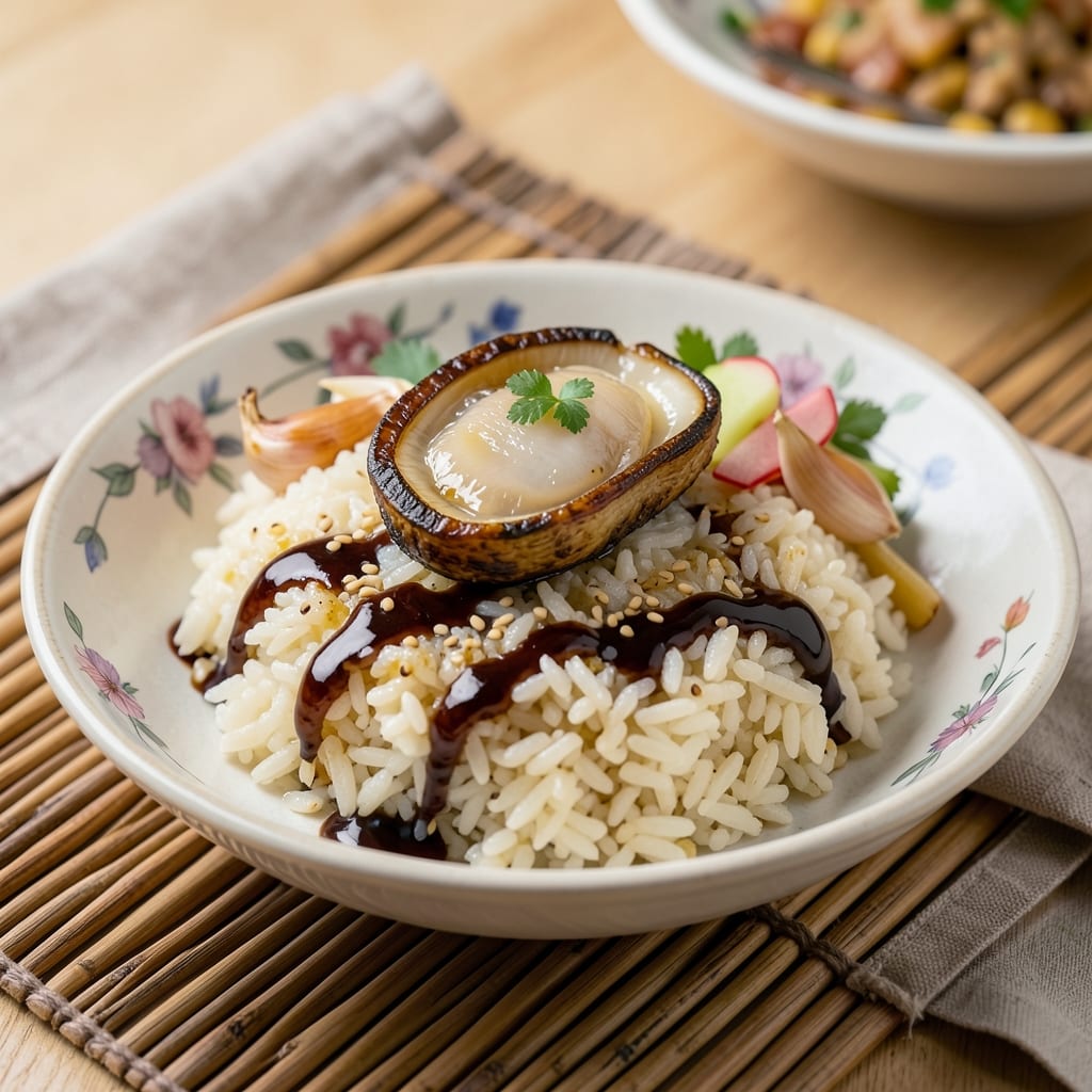 Abalone Rice Recipe: Buttery Seared Abalone Over Fragrant Jasmine Rice